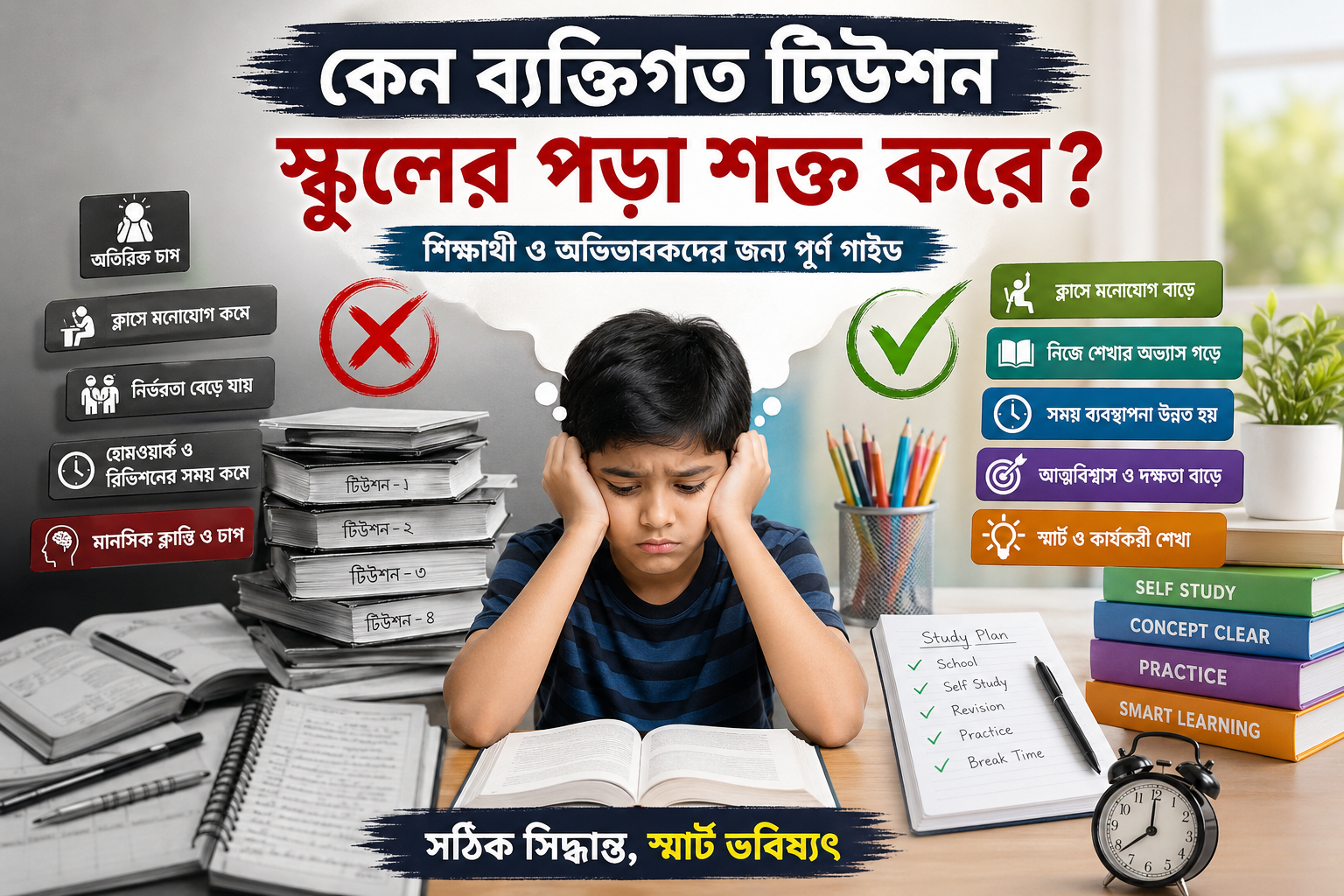 কেন ব্যক্তিগত টিউশন স্কুলের পড়া শক্ত করে? শিক্ষার্থী ও অভিভাবকদের জন্য পূর্ণ গাইড